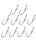10pcs /Box Crooked Mouth Barbed Sea Fishing Hook Lure Fishing Hanging Shrimp Hook(3/0)