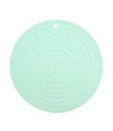 Food Grade Silicone Round Heat Insulation Mat Kitchen Anti-Scald And Anti-Slip Placemat(Green)