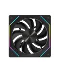 4RS 12cm Computer  Case Fan with Infinity Mirror ARGB Thermal Control & Ultra Quiet Cooling(Forward Black)