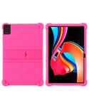 For TCL TAB 10L Gen 2 Shockproof Silicone Tablet Protective Case With Holder(Rose Red)