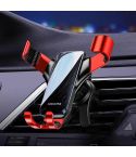 Leeioo Gravity Linkage Air Outlet Clip-on Car Mobile Phone Holder(Red)