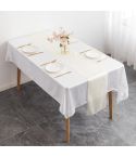 29x275cm Hotel Wedding Tablecloth Decorative Polyester Sateen Coffee Table Runner Sateen Desk Flag(Ivory)