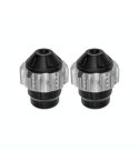 1pair QCB-011 Universal Aluminum Alloy Anti-Fall Front Fork Cup Motorcycle Wheel Protection Ball(Silver)