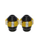 1pair QCB-011 Universal Aluminum Alloy Anti-Fall Front Fork Cup Motorcycle Wheel Protection Ball(Gold)