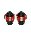 1pair QCB-011 Universal Aluminum Alloy Anti-Fall Front Fork Cup Motorcycle Wheel Protection Ball(Red)