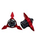 1pair QCB-034 Aluminum Alloy Dart Front Fork Cup Wheel Anti-fall Wear-resistant Decorative Cup(Red)