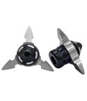1pair QCB-034 Aluminum Alloy Dart Front Fork Cup Wheel Anti-fall Wear-resistant Decorative Cup(Silver)