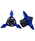 1pair QCB-034 Aluminum Alloy Dart Front Fork Cup Wheel Anti-fall Wear-resistant Decorative Cup(Blue)