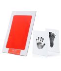 Non-Toxic Baby Handprint Footprint Imprint Souvenirs Infant Clay Toy Gifts(Red)