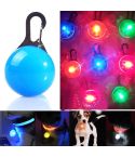 LED Flashlight Dog Cat Collar Glowing Pendant Luminous Bright Decoration Collars(Blue)