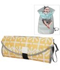 Baby Changing Diaper Pad Portable Folding Waterproof Nursing Pad, Size:One size(Yellow geometry)