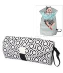 Baby Changing Diaper Pad Portable Folding Waterproof Nursing Pad, Size:One size(Black geometry)