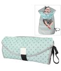 Baby Changing Diaper Pad Portable Folding Waterproof Nursing Pad, Size:One size(Dark green dots)