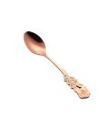 Small Mini Stainless Steel Rose Flower Coffee Spoon Strring Spoon Teaspoon Tea Spoon Dessert Spoon Long Handle Tableware(Rose Gold)