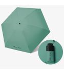 Mini Portable Umbrella Rain Women Windproof Durable 5 Folding Sun Umbrellas(Green)
