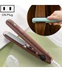 Mini Professional Hair Tools Smoothing Corrugated Travel Straightening Irons(Coffee Bear)