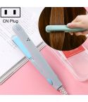 Mini Professional Hair Tools Smoothing Corrugated Travel Straightening Irons(Light Blue Bear)