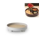 Multifunctional Storage Fruit Tray Cup Perfume Debris Desktop Decoration Plate Tray(Gray)