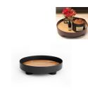 Multifunctional Storage Fruit Tray Cup Perfume Debris Desktop Decoration Plate Tray(Black)