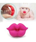 3 PCS Newborn Pacifier Red Lips Dummy Pacifiers Funny Silicone Baby Nipples Teether Soothers Pacifier(Rose red)