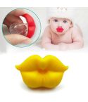 3 PCS Newborn Pacifier Red Lips Dummy Pacifiers Funny Silicone Baby Nipples Teether Soothers Pacifier(Yellow)