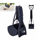 Long Handle Pet Toilet Picker Dog Foldable Toilet(Black)