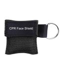 CPR Emergency Face Shield Mask Key Ring Breathing Mask(Black)