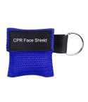 CPR Emergency Face Shield Mask Key Ring Breathing Mask(Blue)