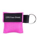 CPR Emergency Face Shield Mask Key Ring Breathing Mask(Pink)