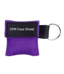 CPR Emergency Face Shield Mask Key Ring Breathing Mask(Purple)