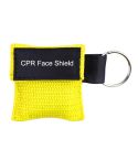 CPR Emergency Face Shield Mask Key Ring Breathing Mask(Yellow)