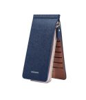 Ultra-thin Wallet Multi-card Position Multi-function Card Package Wallet(Dark Blue)