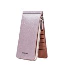 Ultra-thin Wallet Multi-card Position Multi-function Card Package Wallet(Light Purple)