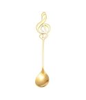 Creative Musical Note Spoon Coffee Stirring Scoop Stainless Steel Titanium Music Bar Spoon Gift Spoon(Gold)