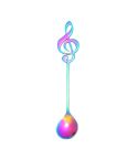 Creative Musical Note Spoon Coffee Stirring Scoop Stainless Steel Titanium Music Bar Spoon Gift Spoon(Colorful)