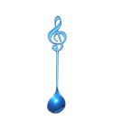 Creative Musical Note Spoon Coffee Stirring Scoop Stainless Steel Titanium Music Bar Spoon Gift Spoon(Blue)
