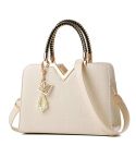 Summer Female Phone Pocket Zipper Handbags Flap Leather Shoulder Crossbody Bags(White)