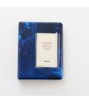 3 inch Colorful Starry Series PU Cover Album Photo Movie Ticket Storage Collection Photo Album Book(Dark Blue Starry Sky)