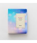 3 inch Colorful Starry Series PU Cover Album Photo Movie Ticket Storage Collection Photo Album Book(Blue Light Spot)