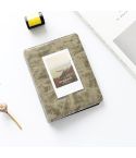3 inch Colorful Starry Series PU Cover Album Photo Movie Ticket Storage Collection Photo Album Book(Retro Gray Black)