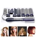 8 in 1 Professional Hair Dryer Hair Curler for Hotel Travel With Comb Powerful Hairdryer(Deep blue)