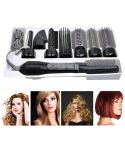 8 in 1 Professional Hair Dryer Hair Curler for Hotel Travel With Comb Powerful Hairdryer(black)
