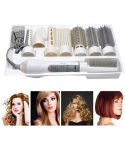 8 in 1 Professional Hair Dryer Hair Curler for Hotel Travel With Comb Powerful Hairdryer(White)