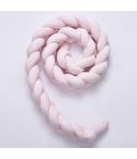 2M  Pure Color Weaving Knot for Infant Room Decor Crib Protector Newborn Baby Bed Bumper Bedding Accessories(Pink)