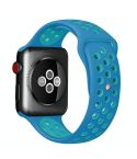 For Apple Watch Ultra 49mm&Watch Ultra 2 49mm / Series 10 46mm / 9&8&7 45mm / SE 3&SE 2&6&SE&5&4 44mm / 3&2&1 42mm Fashionable Classical Silicone Sport Watch Band(Blue)