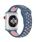 For Apple Watch Ultra 49mm&Watch Ultra 2 49mm / Series 10 46mm / 9&8&7 45mm / SE 3&SE 2&6&SE&5&4 44mm / 3&2&1 42mm Fashionable Classical Silicone Sport Watch Band(Blue Powder)