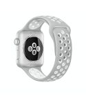 For Apple Watch Ultra 49mm&Watch Ultra 2 49mm / Series 10 46mm / 9&8&7 45mm / SE 3&SE 2&6&SE&5&4 44mm / 3&2&1 42mm Fashionable Classical Silicone Sport Watch Band(Grey White)