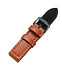 CAGARNY Simple Fashion Watches Band Green Buckle Leather Watch Band, Width: 22mm(Brown)