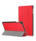 Custer Painted 3-folding Holder Tablet PC Leather Case For Honor Pad 7 10.1inch/X8/X8 Lite(Red)