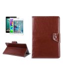 9 inch Tablets Leather Case Crazy Horse Texture Protective Case Shell with Holder for ONDA V891w, Ramos i9s Pro & Win8, Colorfly i898W & i898A(Brown)